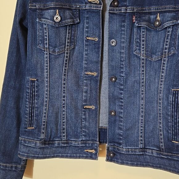 Levi's Women's Classic Denim Trucker Jean Jacket Medium Wash 70240 Size Large - Picture 5 of 13